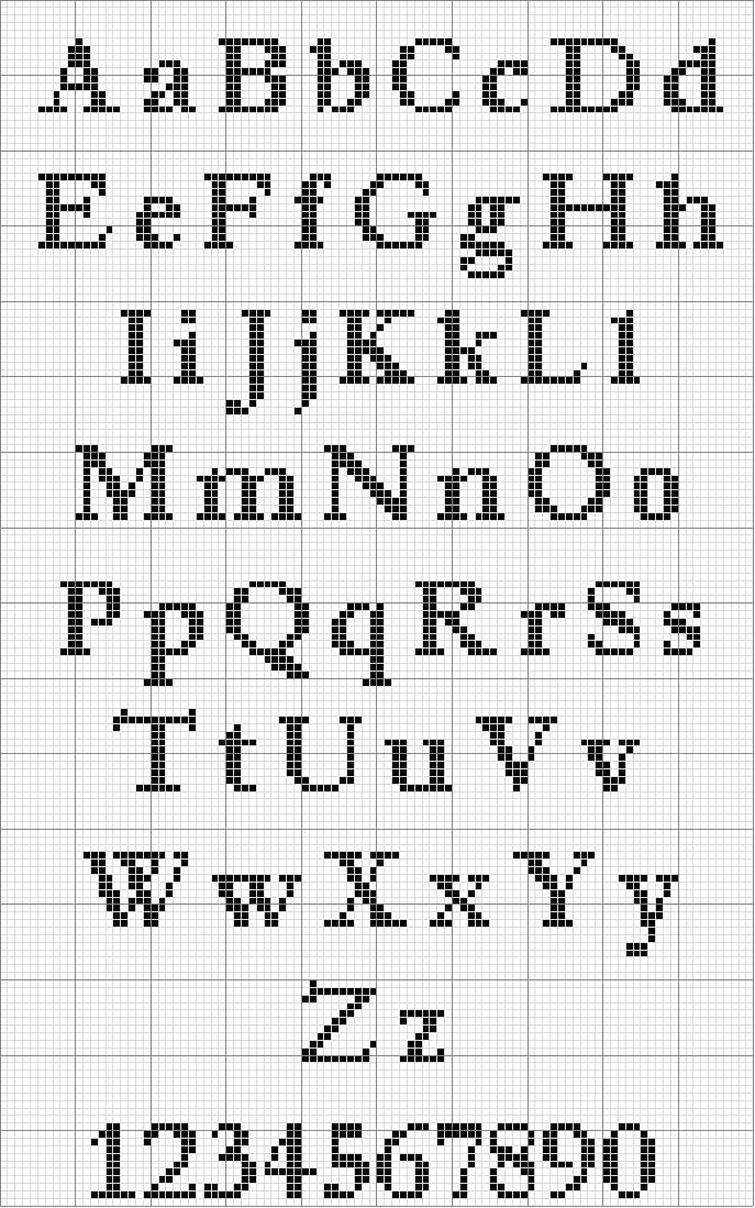 Printable Crochet Letters Graph Customize And Print